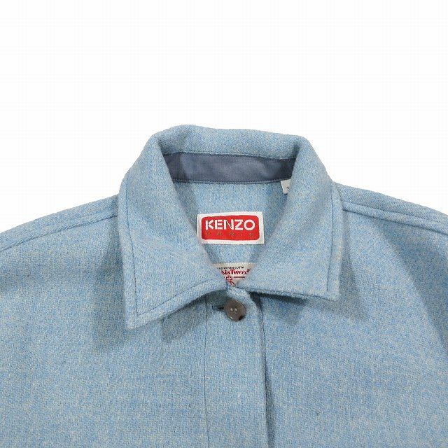 KENZO WOOL OVERSHIRT ウール オーバーシャツ ツイード36 ケンゾー KENZO WOOL OVERSHIRT ウール オーバーシャツ ツイード