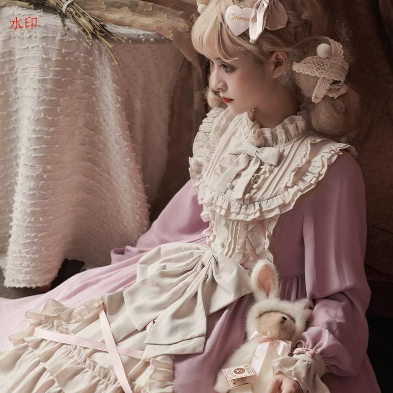韓嬢】恋とときめき ロリィタドレス ピンク 4点 甘ロリ（甘ロリ♡セット）