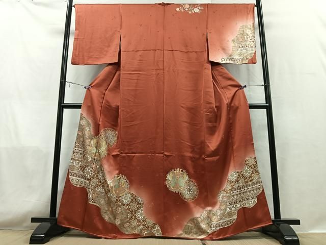 平和屋着物□訪問着 鳳凰花文 暈し染め 金彩 正絹 逸品