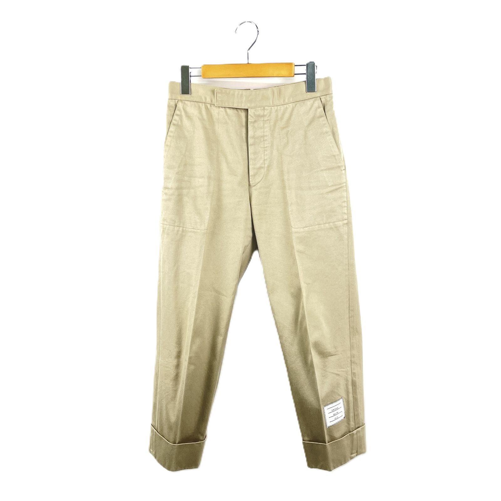 THOM BROWNE トムブラウン MTC515AW8058 バックストラップトラウザーパンツ チノパン サイズ00 ベージュ