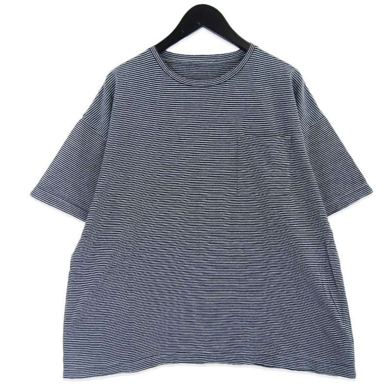 Porter Classic ポータークラシック ビートニク ボーダーTシャツ PC-006-2786 BEATNIK BORDER T-SHIRT グレー/ブラック M20019692