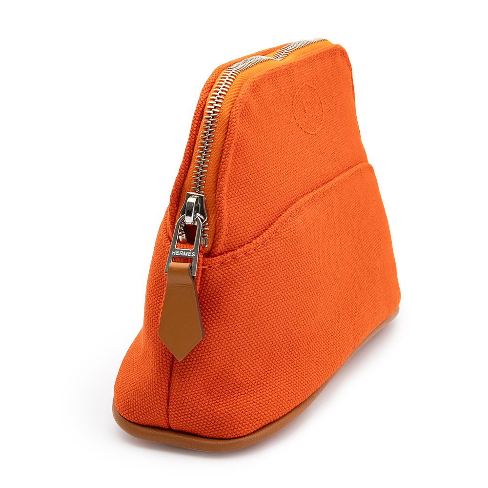 エルメス ボリード ポーチ PM 20 キャンバス ベージュ オレンジ