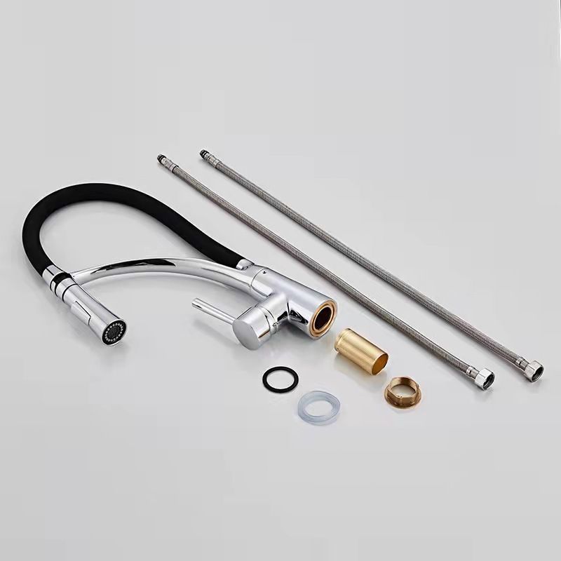 シングルレバーステンレス蛇口 伸縮ノズル