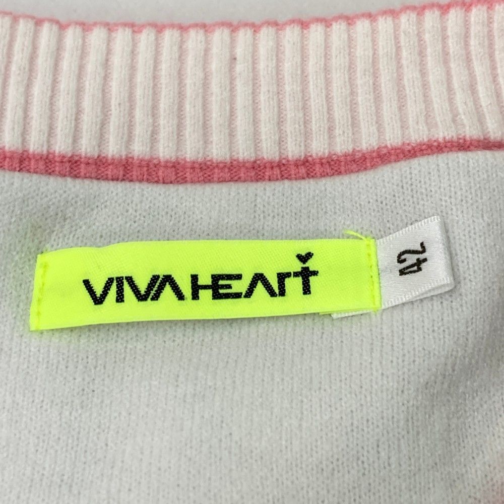 サイズ：42 VIVA HEART ビバハート 裏地付 ニットセーター ピンク系