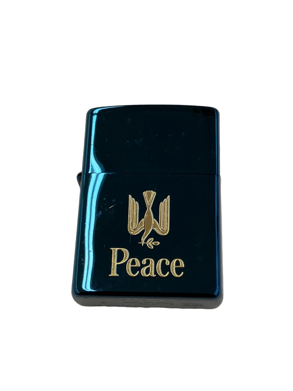 ZIPPO ジッポー Peace ピース ブルーチタン 2000年 ☆動作品 ...