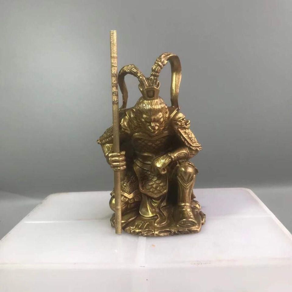 銅製 孫悟空 置物 斉天大聖 工芸品仏像 装飾品 工芸品 美術品 Amazon.co.jp: 孫悟空 置物 銅製 西遊記 孫悟空 斉天大聖 孫行者