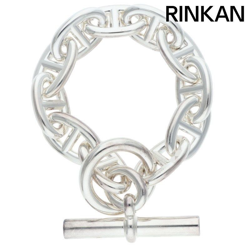 エルメス Chaine d Ancre TGM シェーヌダンクルTGMシルバーブレスレット メンズ 11LINK