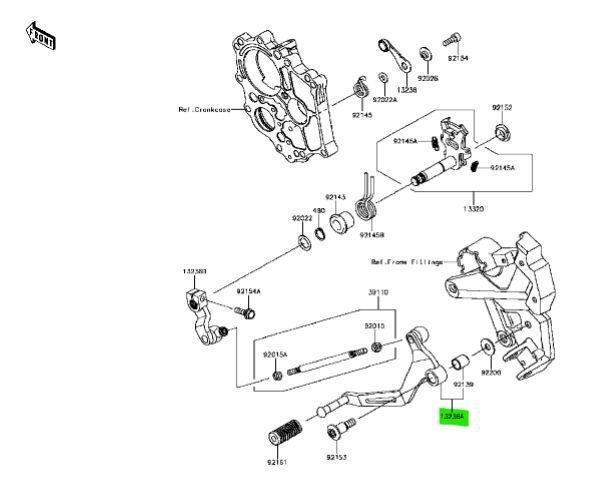小林 カワサキ ER650NPSAL チェンジレバーペダル Lever - Comp Change Pedal