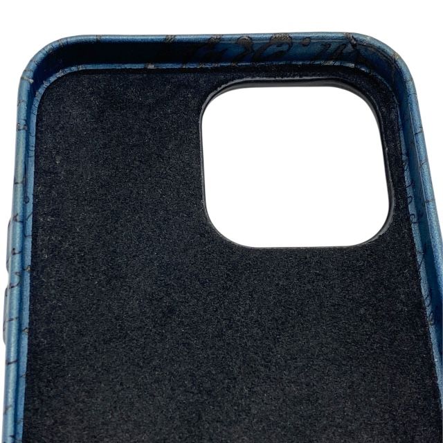 ベルルッティ Scritto Leather スクリットレザー iPhone 14 ProMax ケース iPhoneケース スマホケース レザー ネイビー Berluti WWW_OPDRERGINERDOGAN_COM
