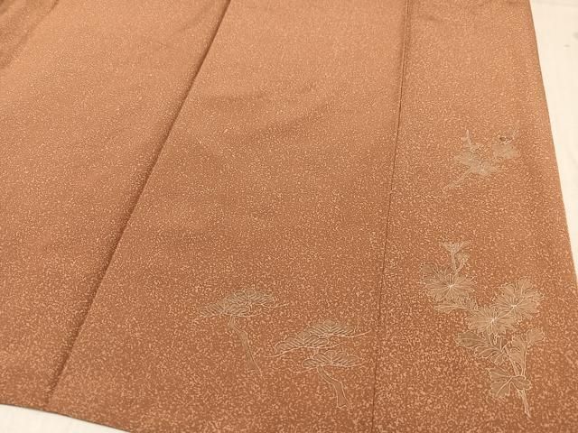 平和屋着物○本場染大島紬 訪問着 草花文 暈し染め 正絹 逸品