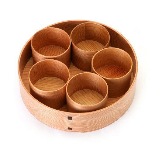 大館工芸社 秋田杉曲げわっぱ 蕎麦皿・蕎麦ちょこ 3セット（未使用） 大館