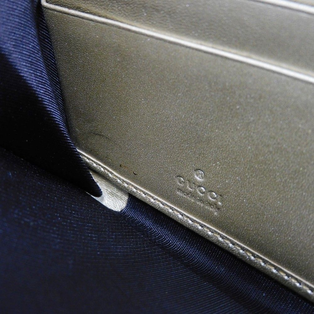 GUCCI グッチ グッチシマ リボン ジップアラウンドウォレット インター  