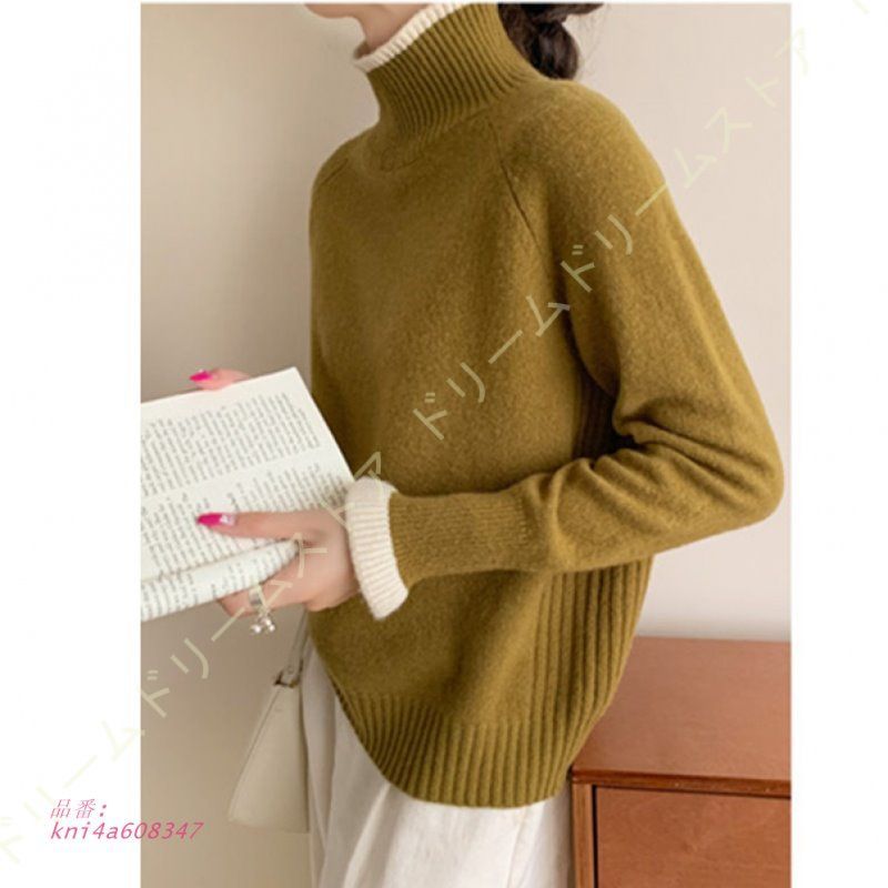 ニット セーター レディース トップス タートルネック ハイネック 冬 春 秋 ニットセーター 無地 大人 ファッション おしゃれ あったか ニットトップス kni4a608347 WWW_MORNINGWALKER_COM