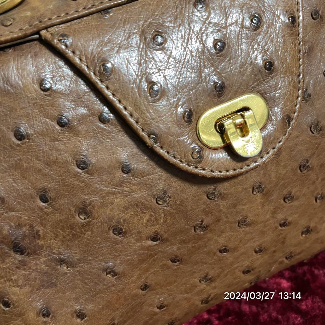 KWANPEN クワンペン オーストリッチハンドバッグ