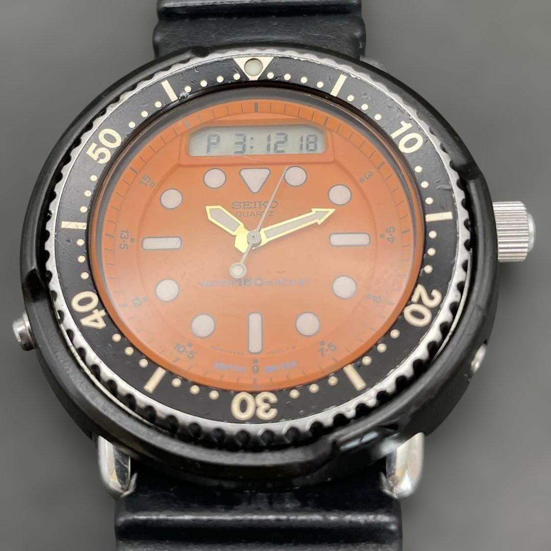 セイコーハイブリッド アナデジ メンズクオーツ 希少 1984年製 デッドストック級/稼働]SEIKO セイコー
