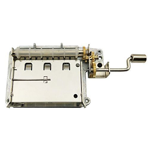 Wingostore 30弁手回しオルゴール音楽ボックスMovement with銅製ギアDIY Make Your音楽ツールキット 銅製ギア30弁Movement本体
