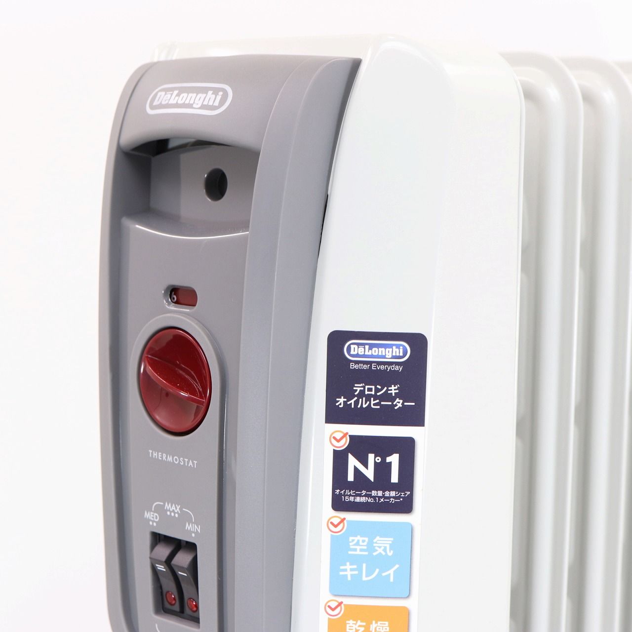 未使用 デロンギ H770812EFSN-GY オイル ヒーター デロンギ 家電