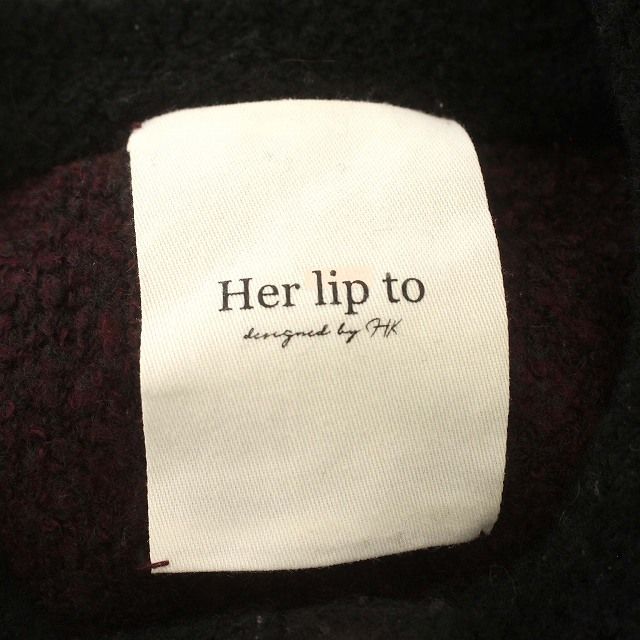 ハーリップトゥ Her lip to Textured Wool blend Two Piece ニット セットアップ スカート ロング F ボルドー  /☆G - メルカリ