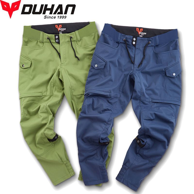 DUHAN バイク パンツ ライディング ツーリング オールシーズン 防水 通気 膝用 プロテクター装備付き ストレッチ素材2109gsqxk02
