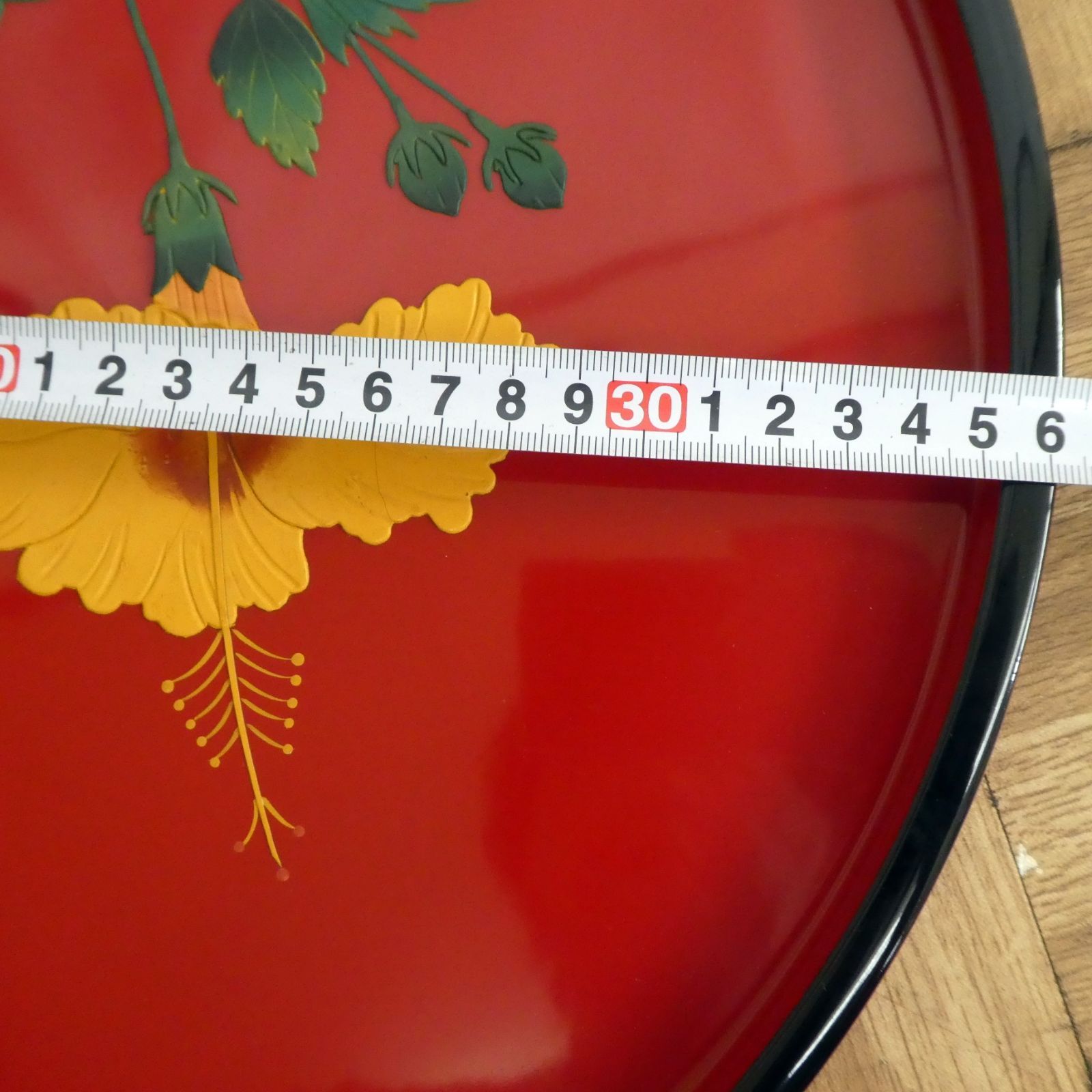 R068【未使用】沖縄 琉球 漆器 べんぼう お盆 お皿 3セット /10