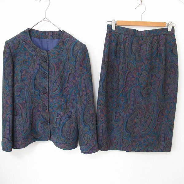 銀座マギー MAGGY スカートスーツ セットアップ ノーカラージャケット