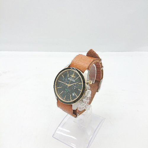 Θ Vivienne Westwood Camden Lock II クロノグラフ 動作未 3針 腕時計 ブラウン メンズ E 1412090050947