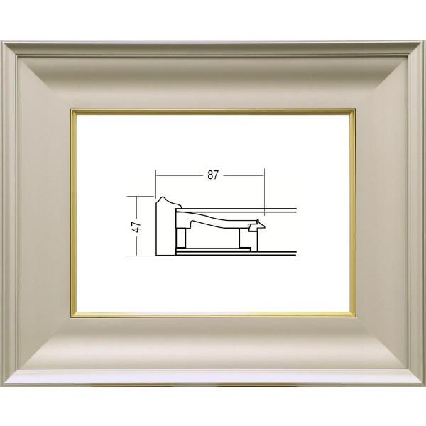 額縁 油絵/油彩額縁 木製フレーム 3407 アクリル付き サイズ F3号 シャンペンゴールド - メルカリ