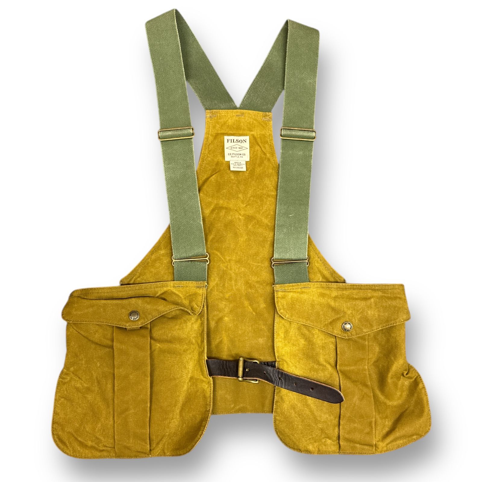 Filson Tin Cloth Compact Briefcase Otter Green, a streamlined briefcase