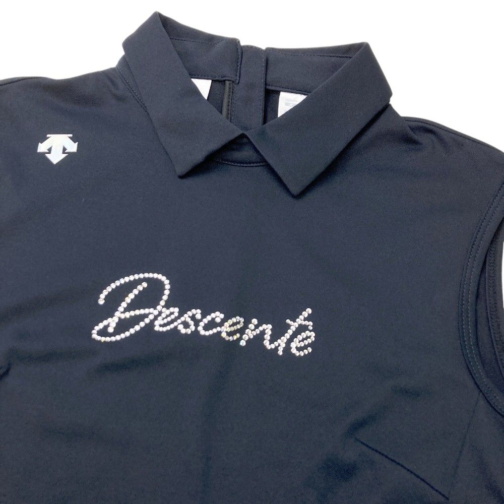 サイズ：L DESCENTE GOLF デサントゴルフ ノースリーブ プリーツ