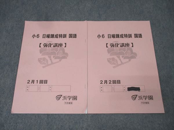 浜学園最難関中突破小6 日曜錬成特訓 国語 【強化講座】中学受験用