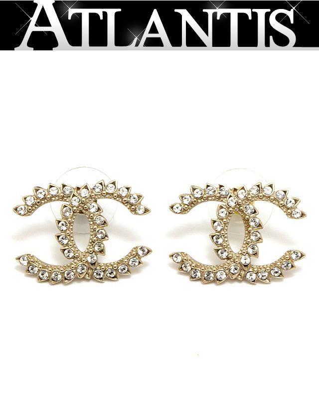 美品 シャネル CHANEL キラキラココマーク ピアス【61086