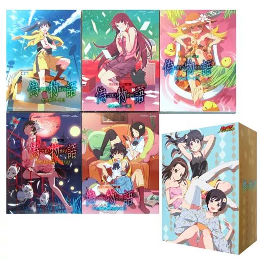 中古】アニメBlu-ray Disc 偽物語 限定版 全5巻セット(アニメイト全巻 