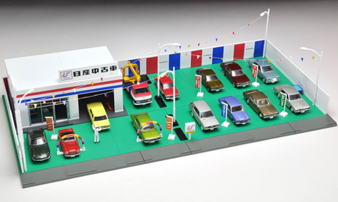 最終お値下げ中!JAPAN TOMICA トミカラマ　ヴィンテージ　日産中古車店 トミカラマ ヴィンテージ 04d 中古車店 日産中古車 - メルカリ