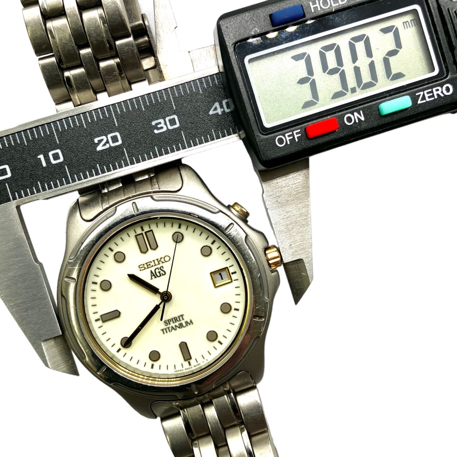 【ジャンク品です ️腕時計】 SEIKO/セイコー Spirit スピリット AGS チタニウム ウォッチ 自動巻き メンズ 不稼働品 5M22-6B50