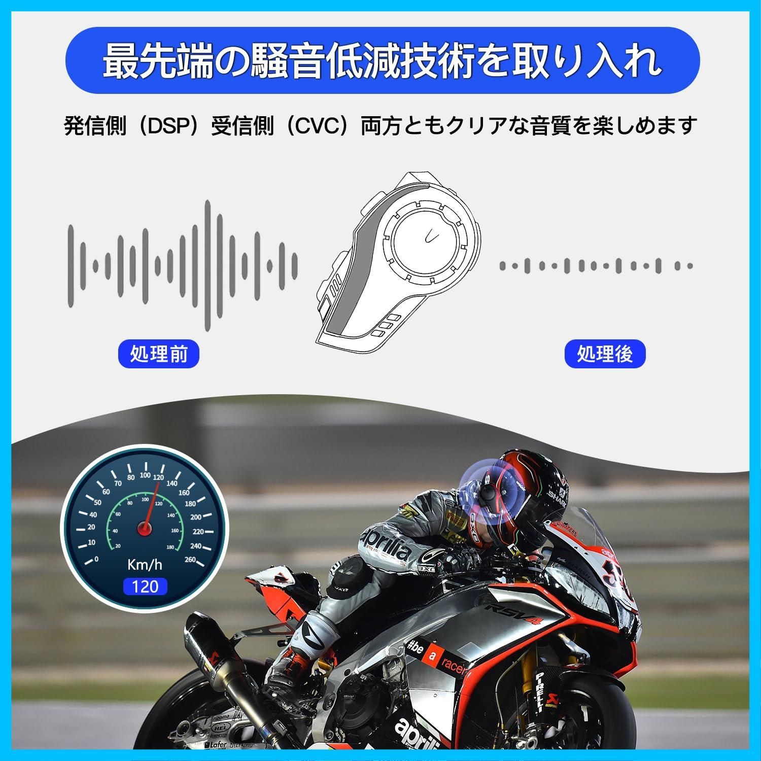 新着商品】Amison バイクインカム 最大10人同時通話 最大通話