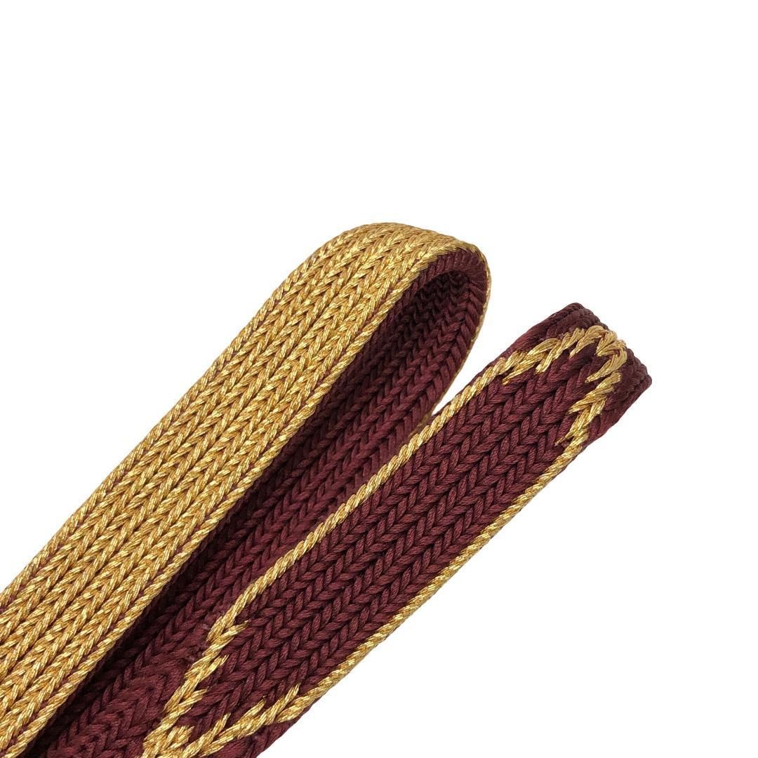 和装小物 帯締め 正絹 誉田屋源兵衛 江戸組紐 五嶋紐 深緋色 C-6635