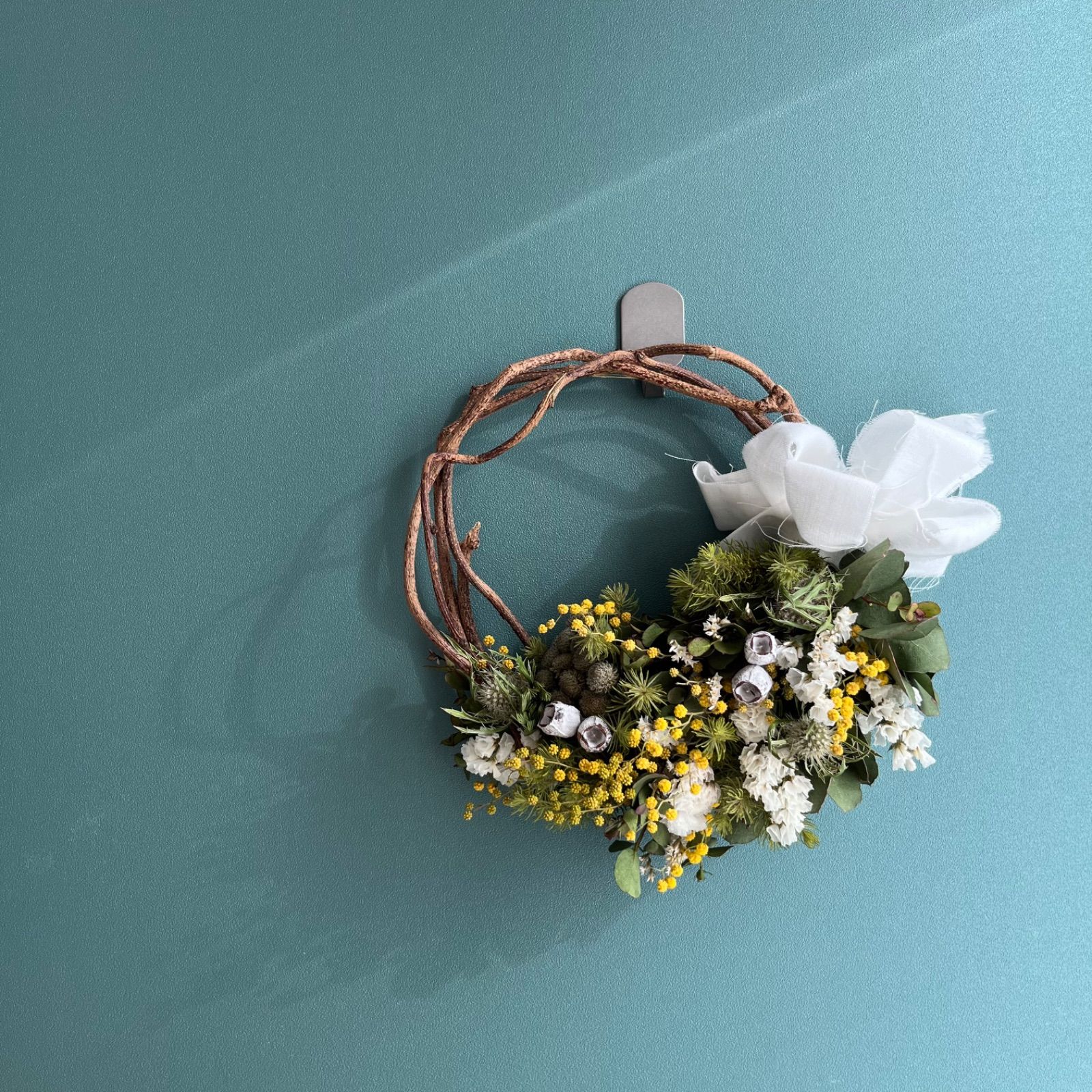 ミモザ ハーフリース ドライフラワー 約21×21㎝ ミモザ ハーフリース