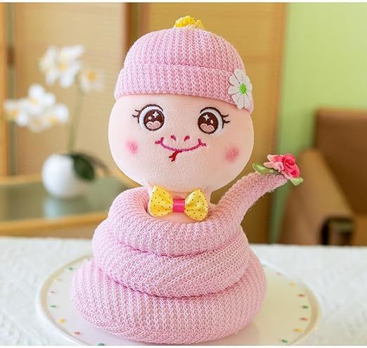 【在庫処分】ヘビ へび ぬいぐるみ リアル 蛇 置物 人形 可愛い 動物 縫い包み ふわふわ 柔らかい インテリア 店飾り ピンク おもちゃ お誕生日 14cm 贈り物 装飾品 子供 大人 ギフト プレゼン