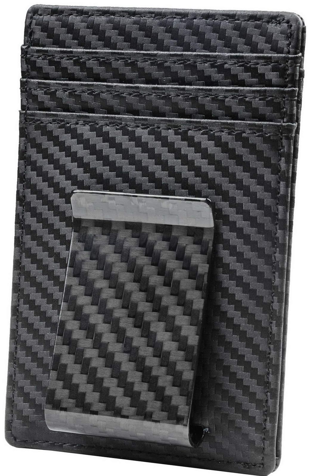 Travelambo マネークリップ フロントポケット ウォレット スリム ミニマリスト ウォレット RFIDブロッキング (Carbon Fiber Elite) ブラック one size 