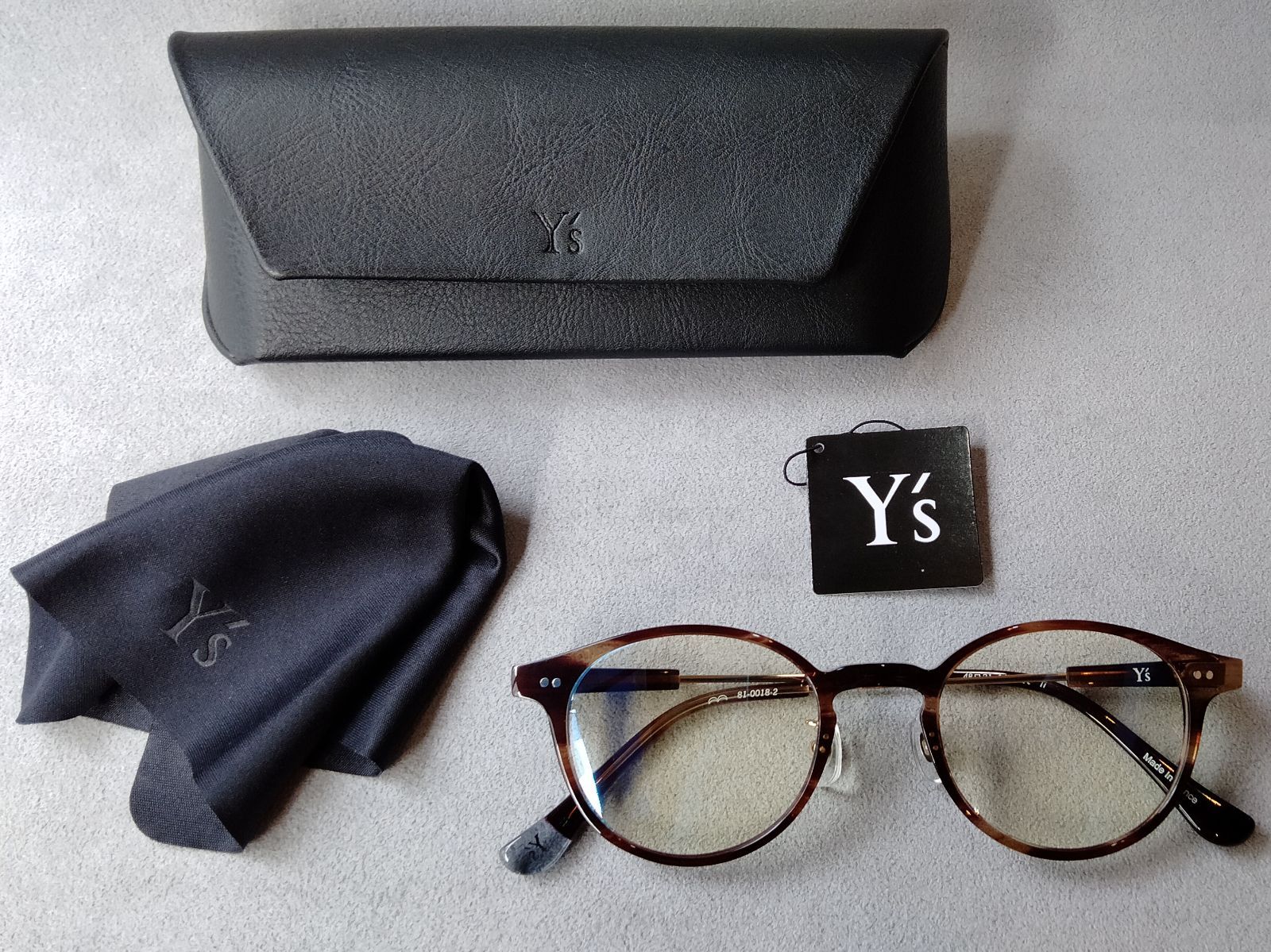 Y's (ワイズ) EYEWEAR 81-0018-2 Wine Brown Haze / Light Gold