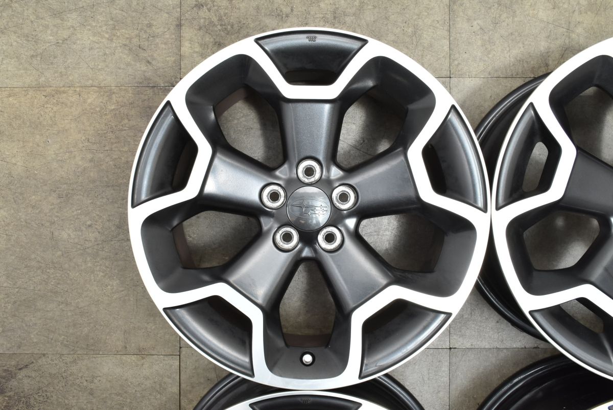 良好品 スバル GP XV 純正 17in 7J 48 PCD100 4本セット インプレッサ レガシィ BRZ フォレスター 流用 ノーマル戻し スタッドレス用に FFCRYSTALESIA_COM