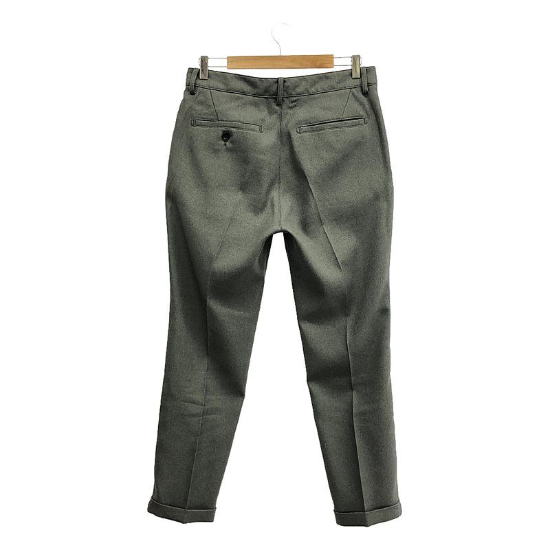 Mr.Olive POLYESTER TWILL TAPERED PANTS MR．OLIVE BELTED WIDE