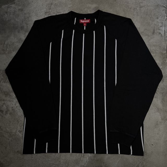 Supreme ストライプ Tシャツ ブラック　Lサイズ Supreme ブラック Tシャツ Lサイズ - メルカリ