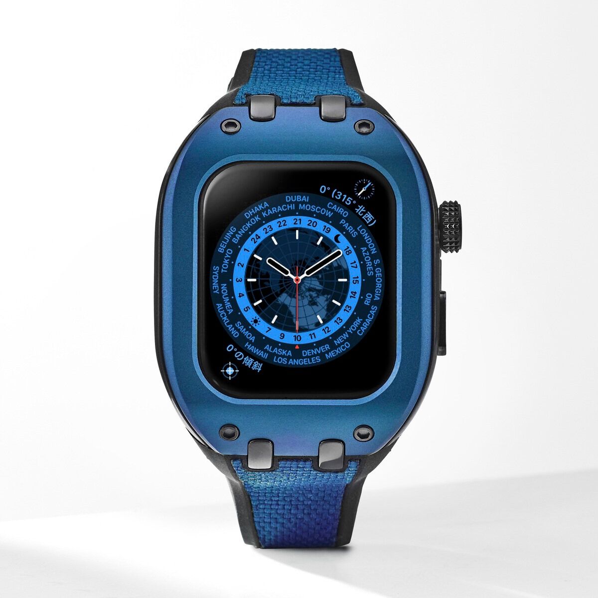 コストコ直仕入! HUMBLE RICH Apple Watch Case 7|8|9対応 41mm ファブリック ブルー WBB0289-014 ct71203 SS