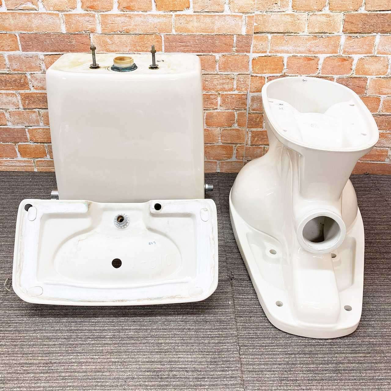 品 INAX 普通便座付 トイレ 洋式便器 壁排水 型番不明 とタンク 一式セット L12 アイボリー 52I HRDEVELOPMENT_JP