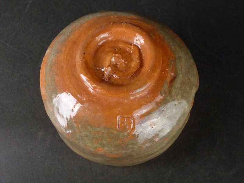 清宮】岡崎信光「古門堂焼 茶碗」共箱 幅 約12cm 高さ 約8.5cm