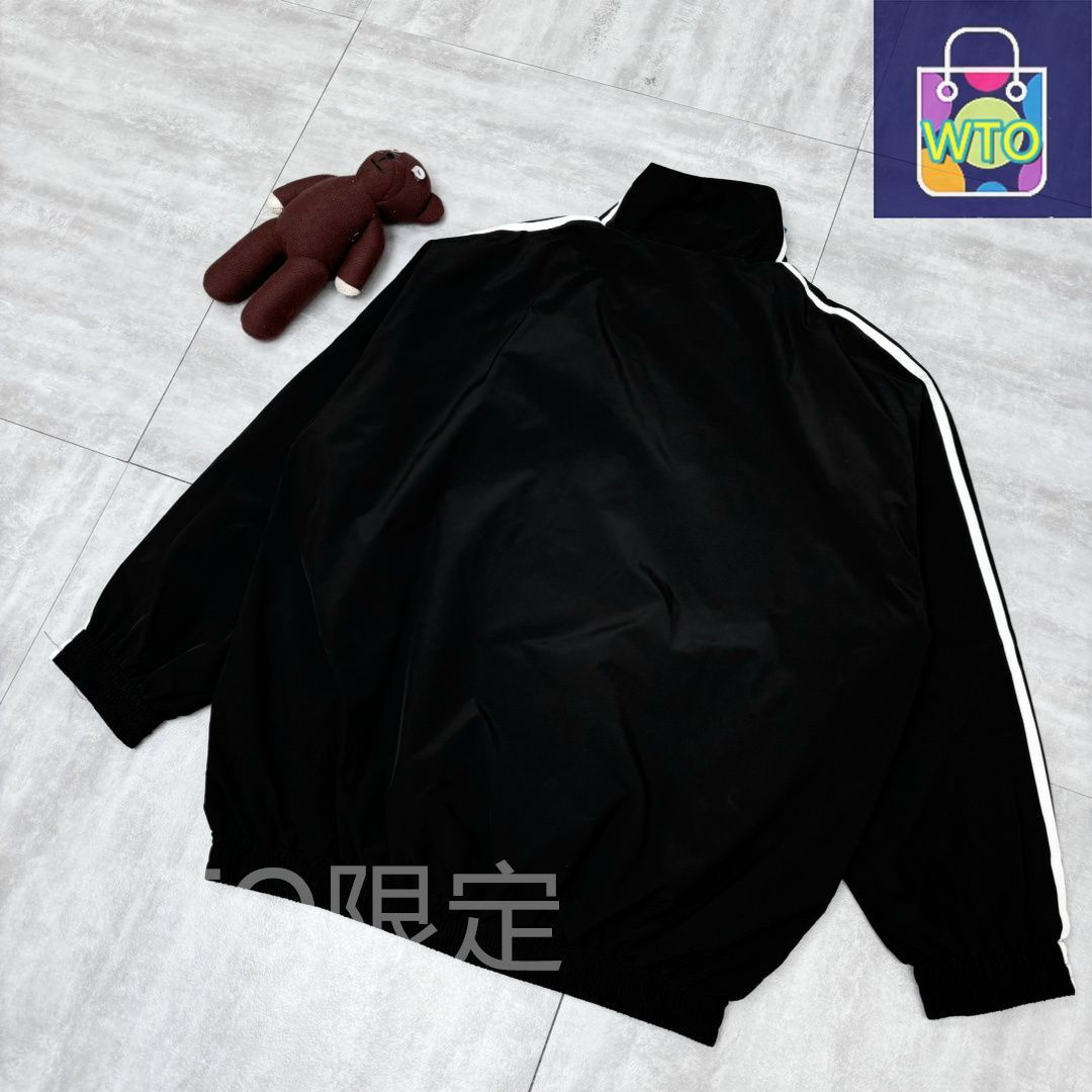 【BALENCIAGA×adidas★】コラボ ジャケット Balenciaga x adidas メンズ ストライプボンバージャケット の