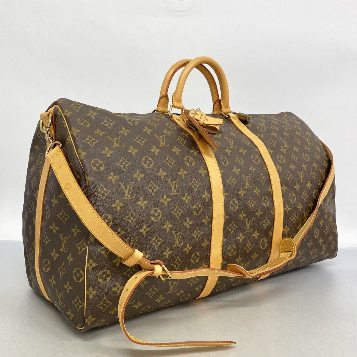 5id5549-h ルイヴィトン ボストンバッグ モノグラム キーポルバンドリエール60 M41412 ブラウン メンズ レディース ユニセックス