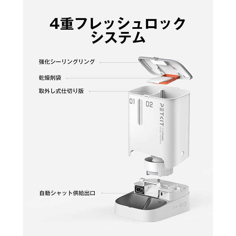 【未使用品】PETKIT 自動給餌器 カメラ付き Amazon | PETKIT 自動給餌器 猫 中小型犬用 タンク二層化 カメラ