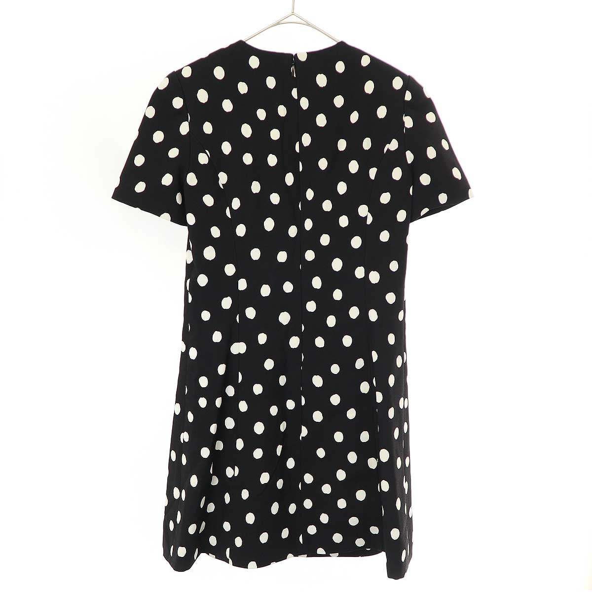 SAINT LAURENT レッドドット ワンピース F34 SAINT LAURENT PARIS サンローラン パリ 20SS レーヨンドット
